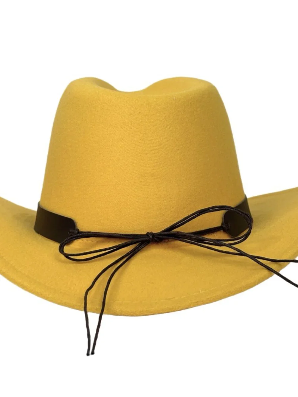 Yellow Western Cowboy Hat Wide Brim Ranch Rodeo Cowgirl Festival Boho Hat
